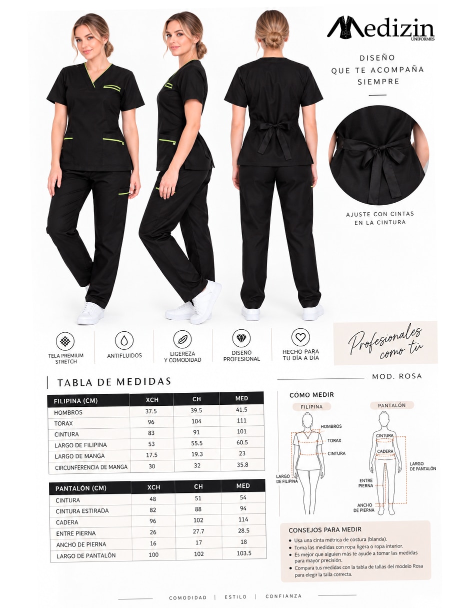 Pijama quirúrgica estilo Regular para Mujer 2