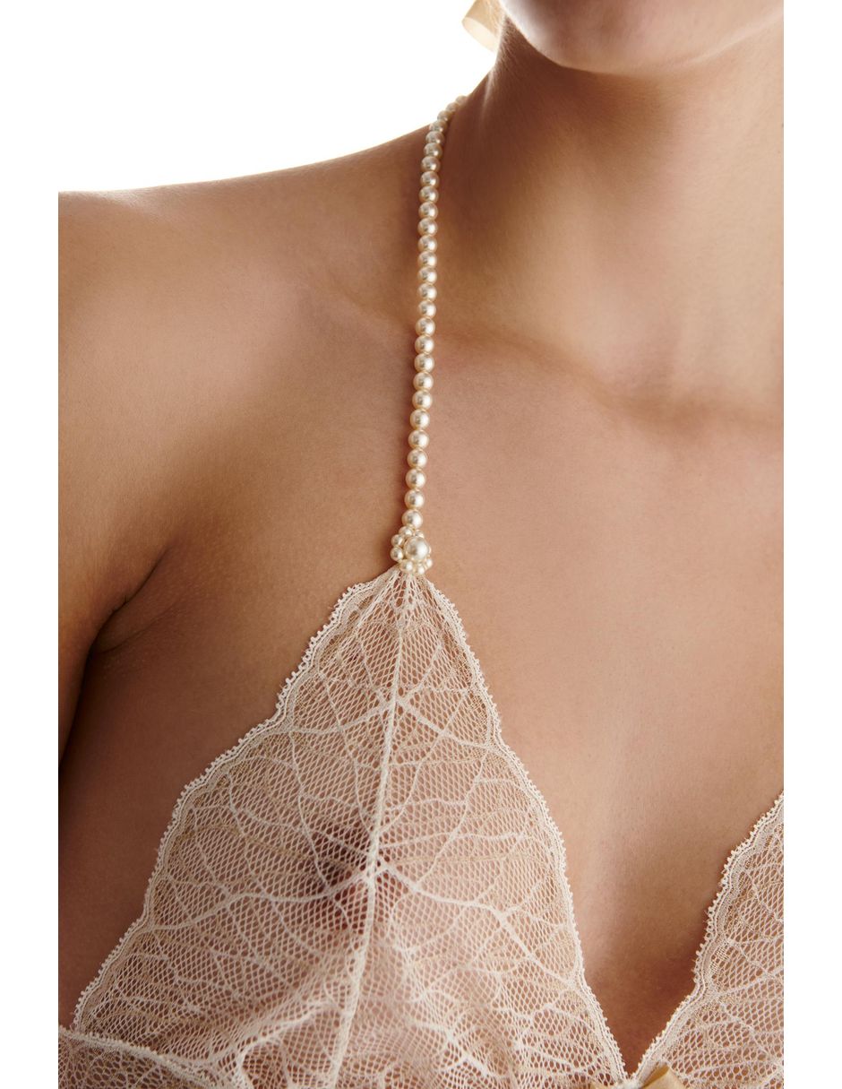 Body cuello Halter escote V para mujer 5