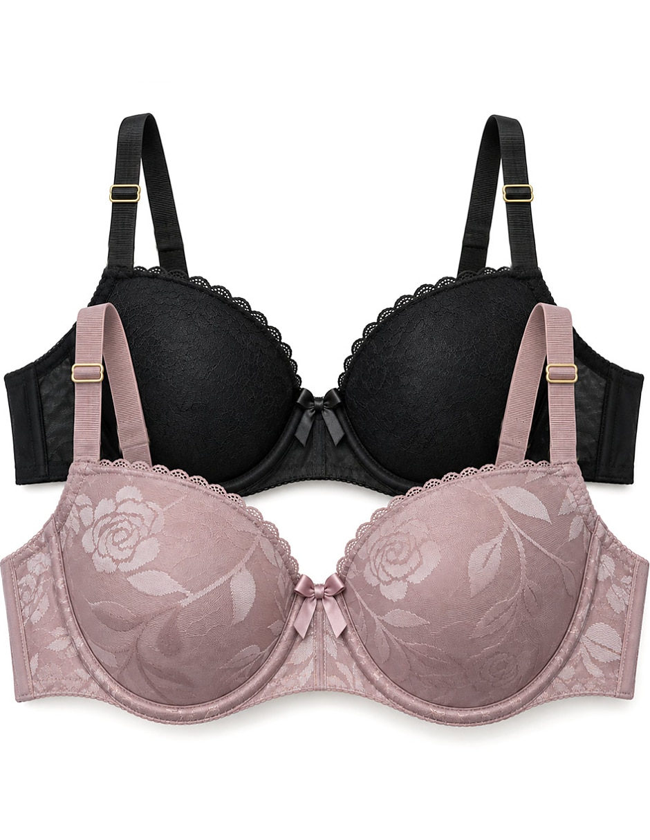 Brassiere plunge con copa para mujer 2