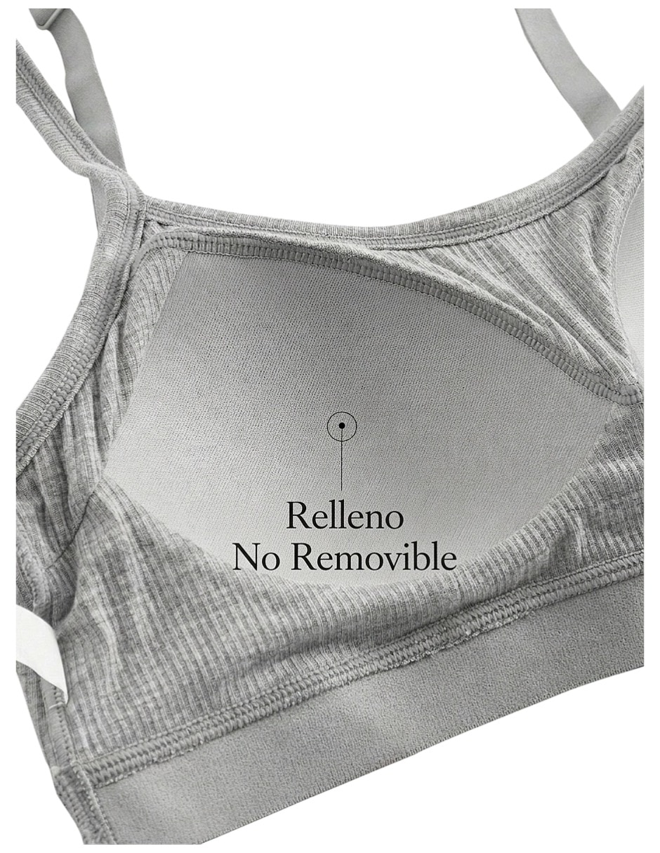 Brassiere bralette copa removible para mujer 6