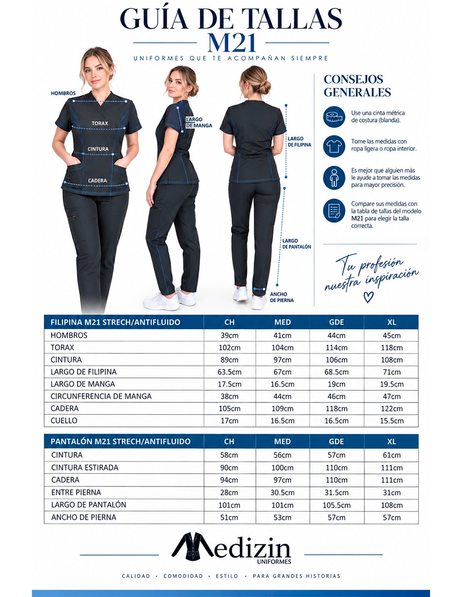 Pijama quirúrgica estilo Regular para Mujer 4