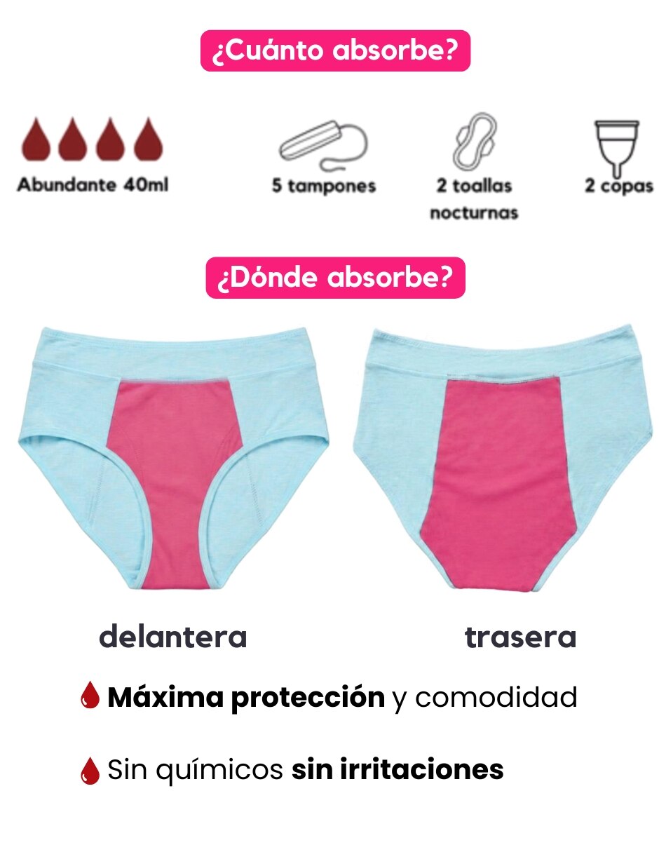 Set panty menstrual flujo Abundante 3