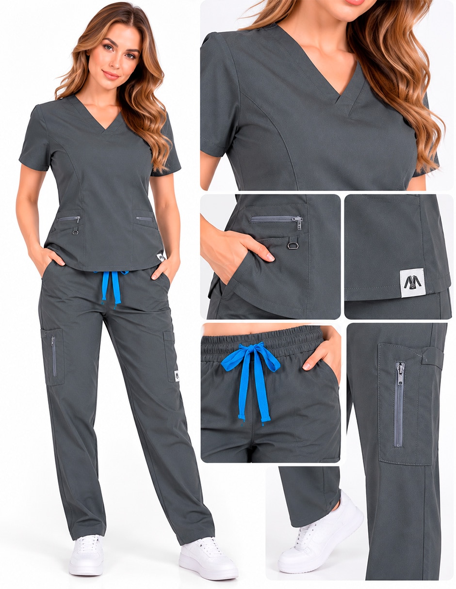 Pijama quirúrgica estilo regular para mujer 5