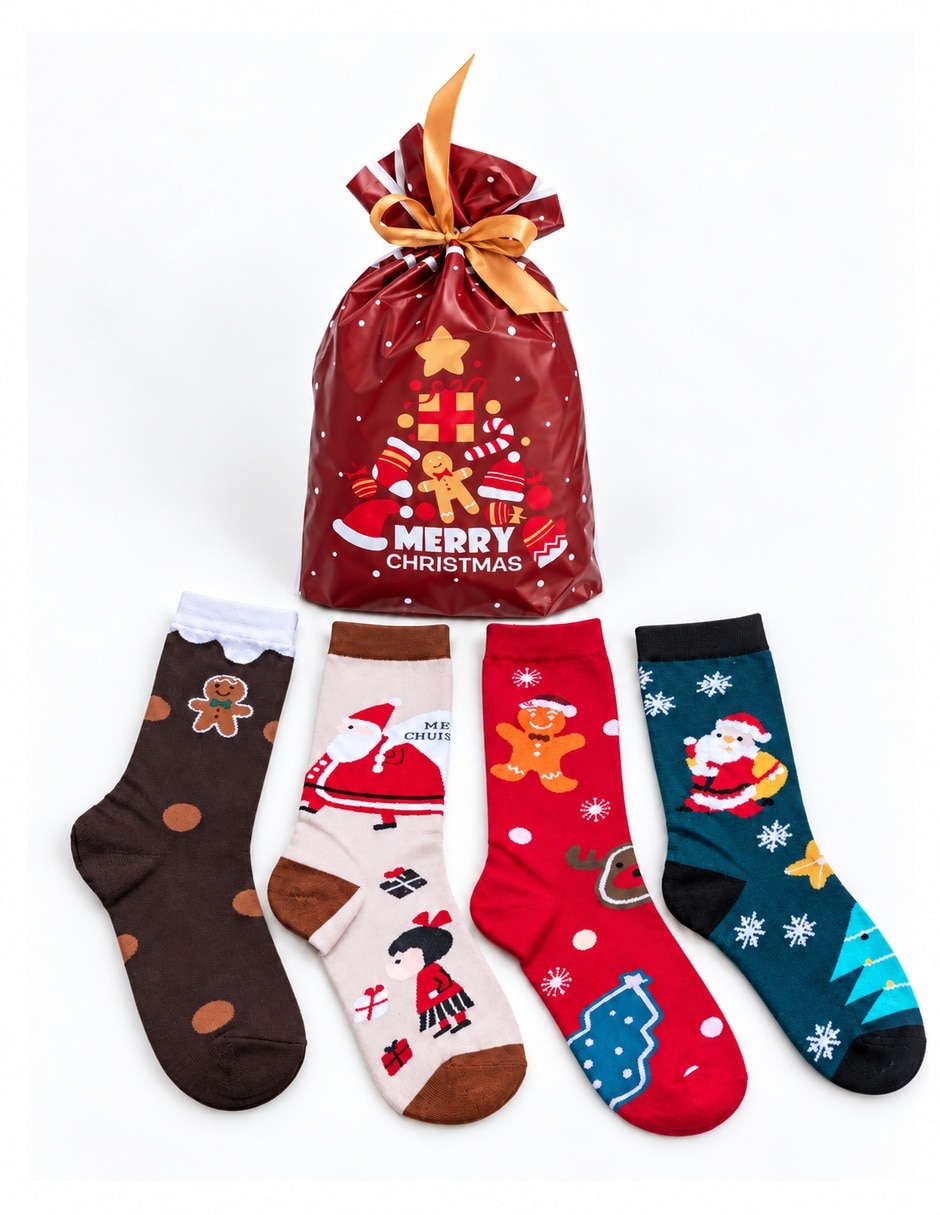 Calcetín de algodón para mujer 4 pares 5