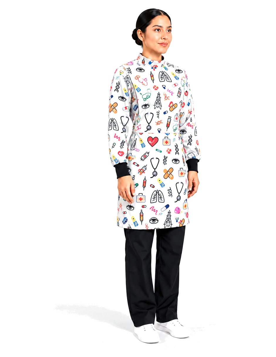 Set de bata médica estilo regular para mujer 2