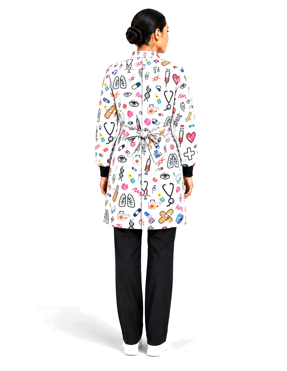Set de bata médica estilo regular para mujer 3