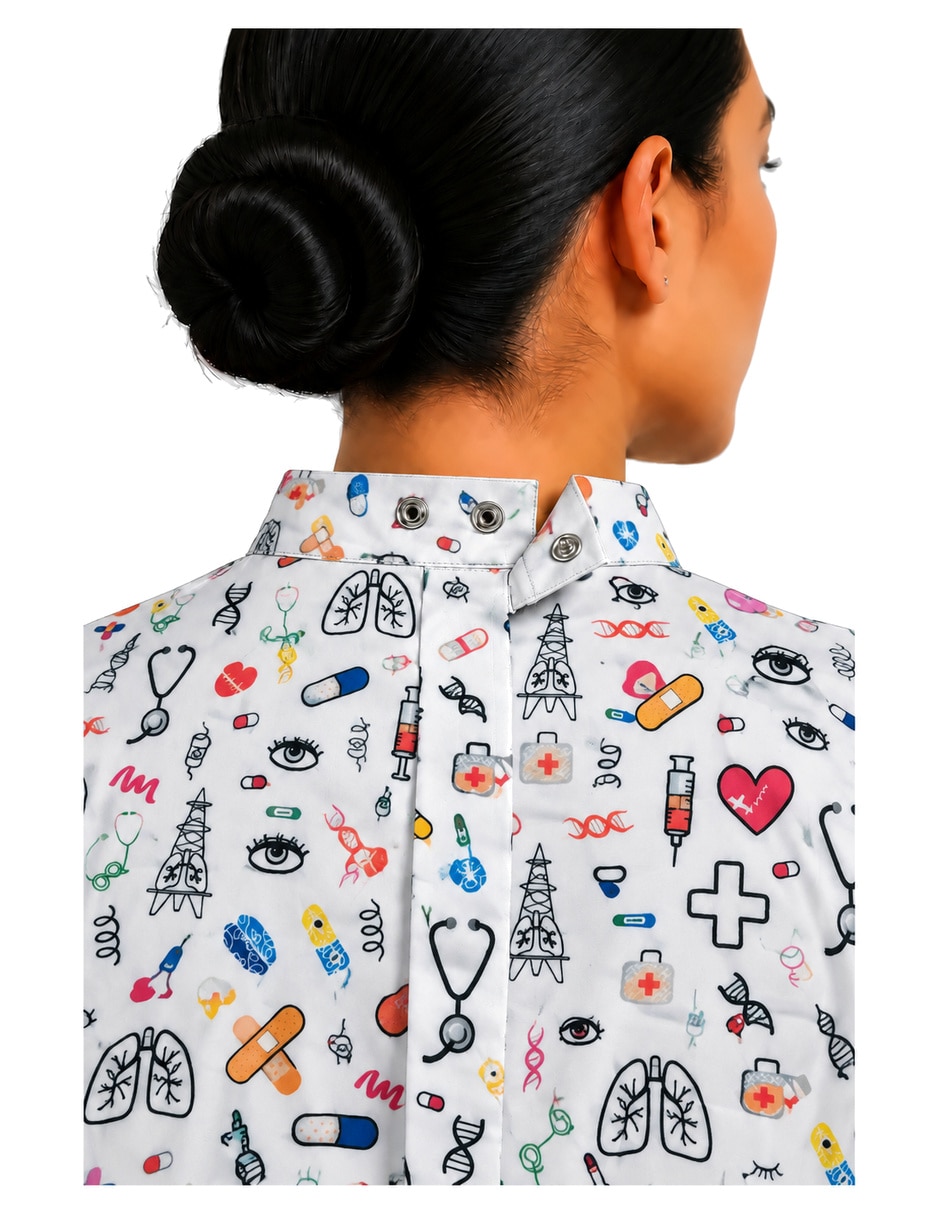Set de bata médica estilo regular para mujer 4