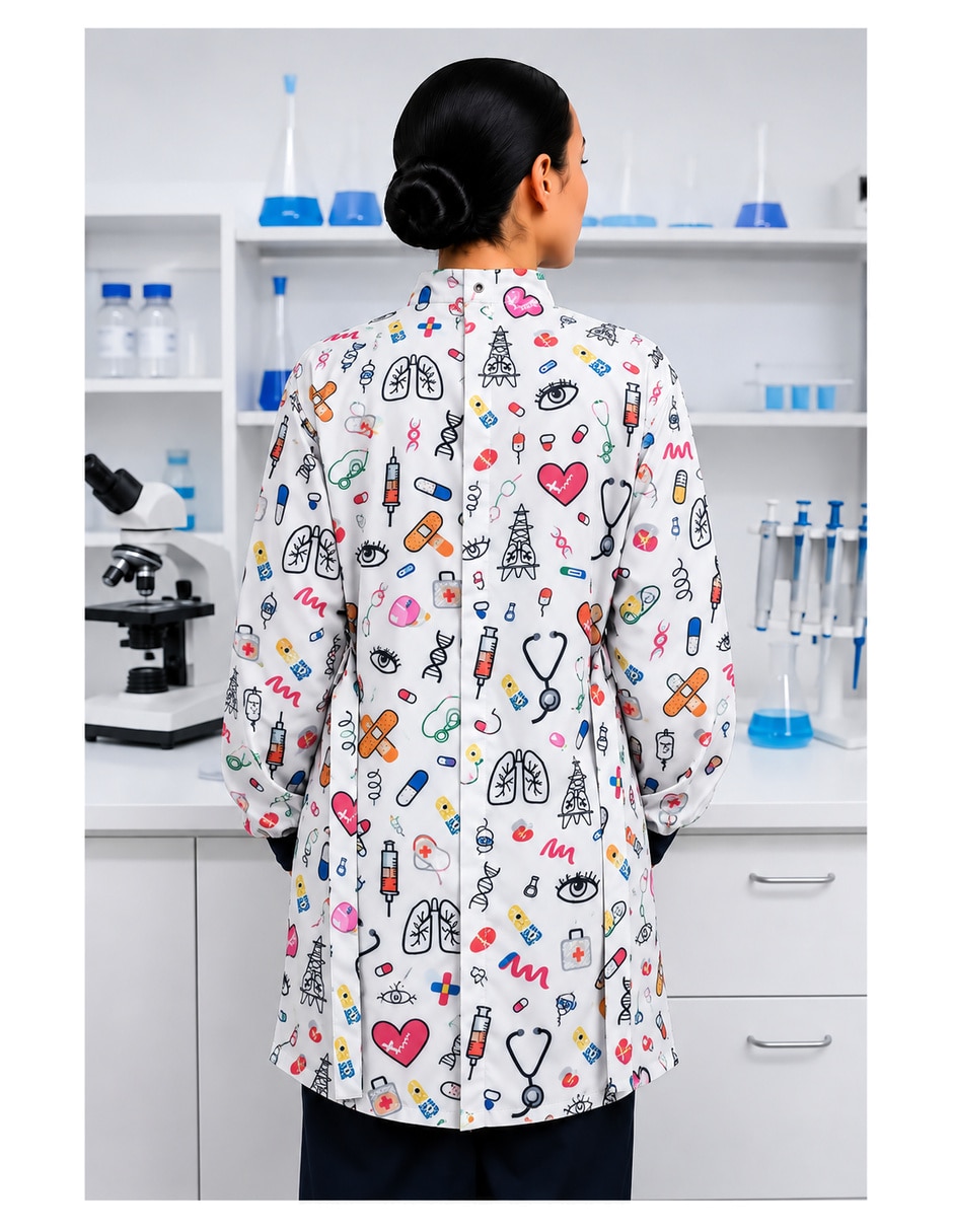 Set de bata médica estilo regular para mujer 6