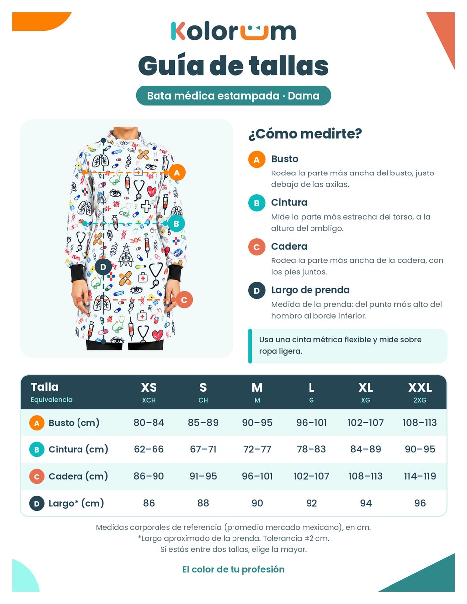 Set de bata médica estilo regular para mujer 9