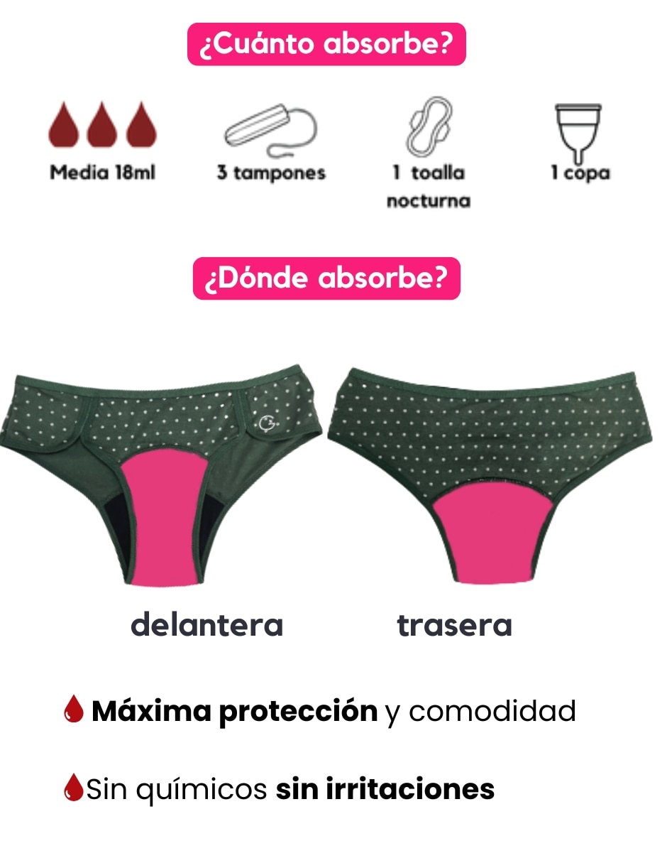 Set panty menstrual flujo moderado 5