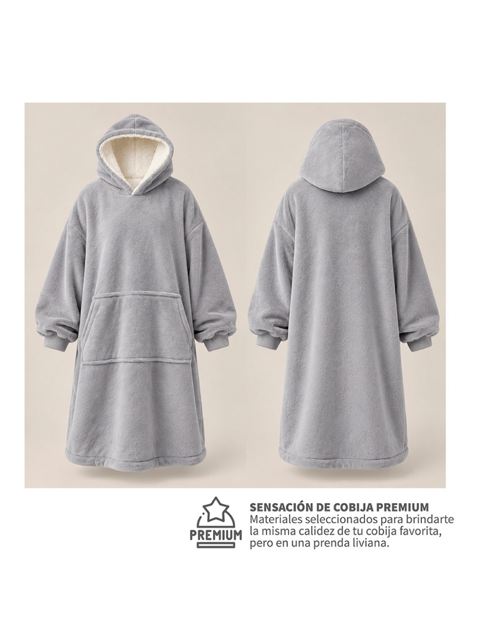 Sudadera con bolsa canguro cobija para mujer 4