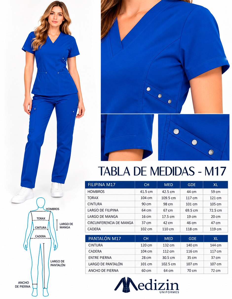 Pijama quirúrgica estilo regular para mujer 5
