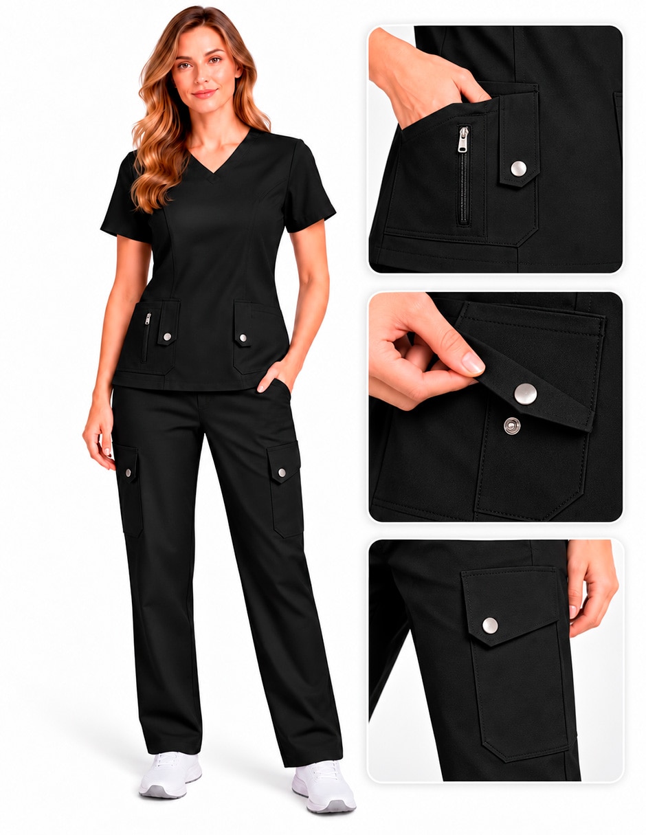 Pijama quirúrgica estilo regular para mujer 4