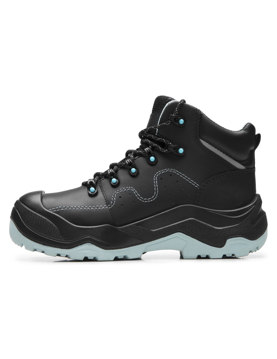 Bota al tobillo industrial de piel para mujer 2