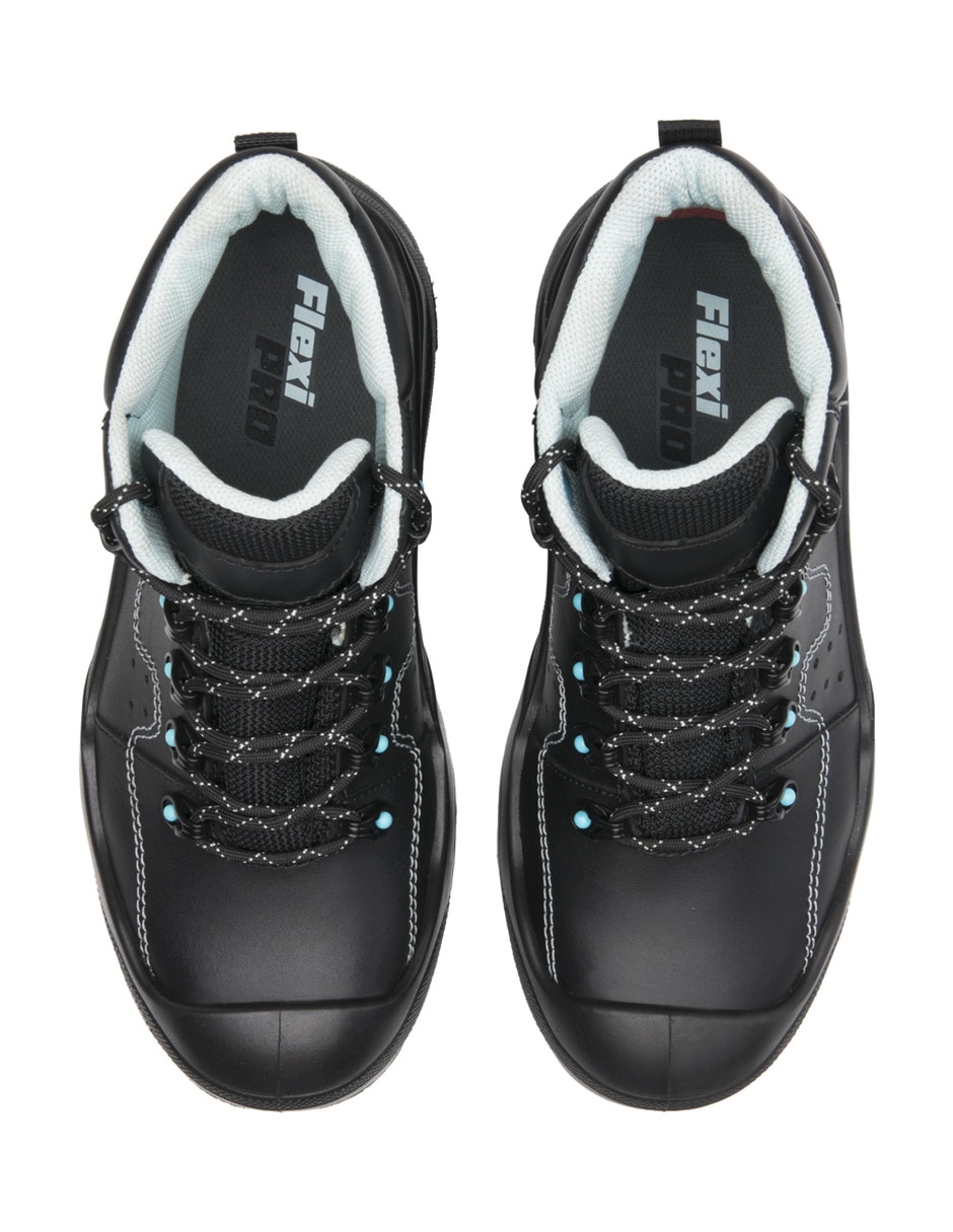 Bota al tobillo industrial de piel para mujer 4