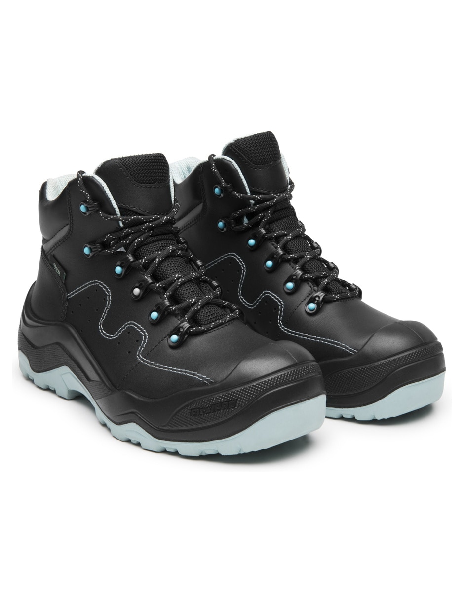 Bota al tobillo industrial de piel para mujer 6