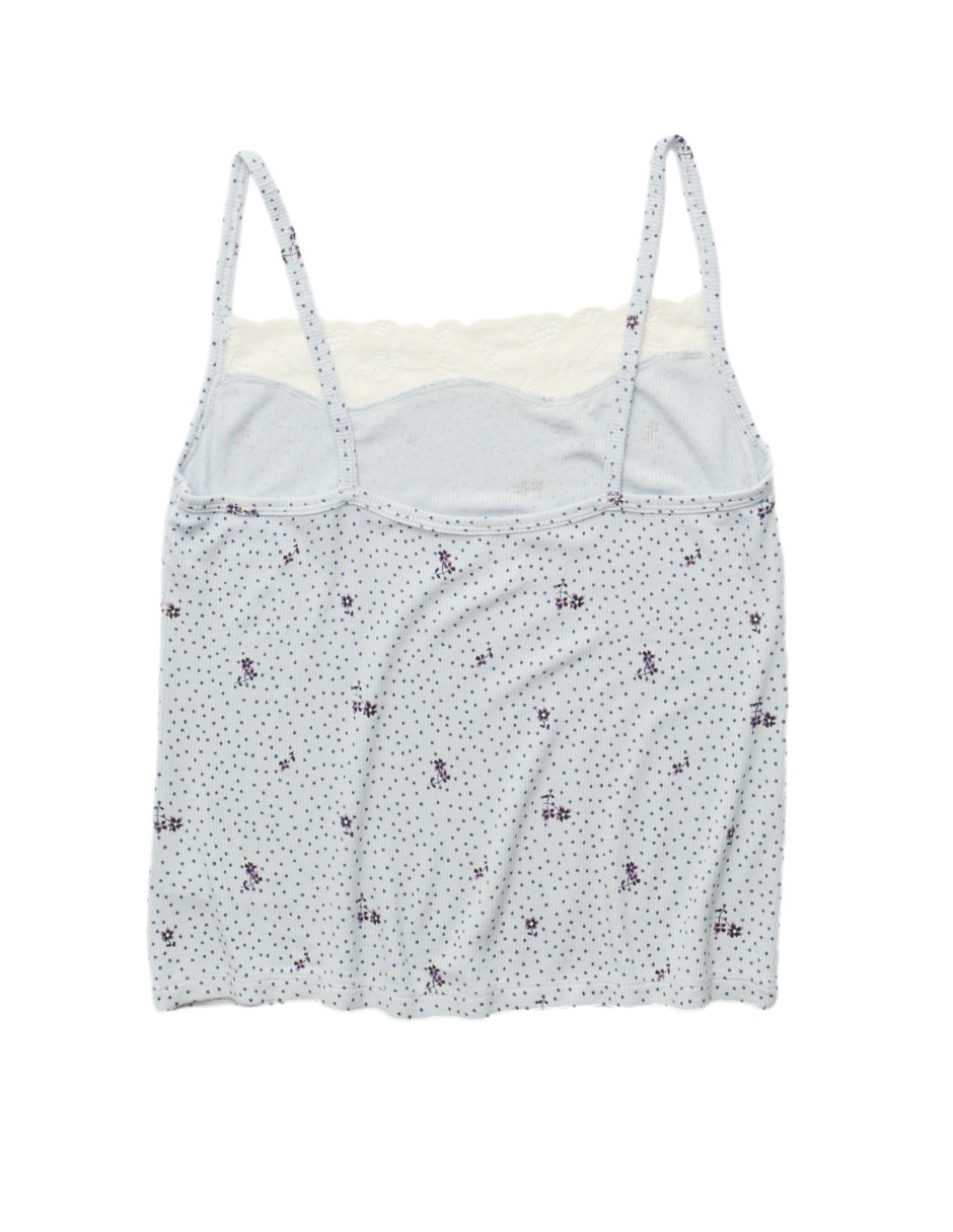 Playera pijama estampado lunares para mujer