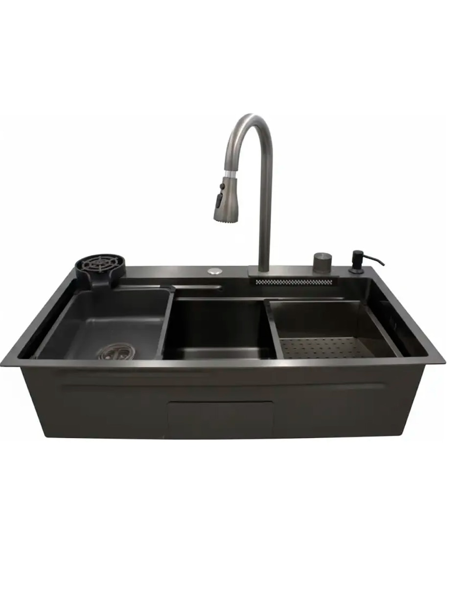 Set de accesorios para tarja de acero inoxidable con escurridor si incluye XTA-80-46N
