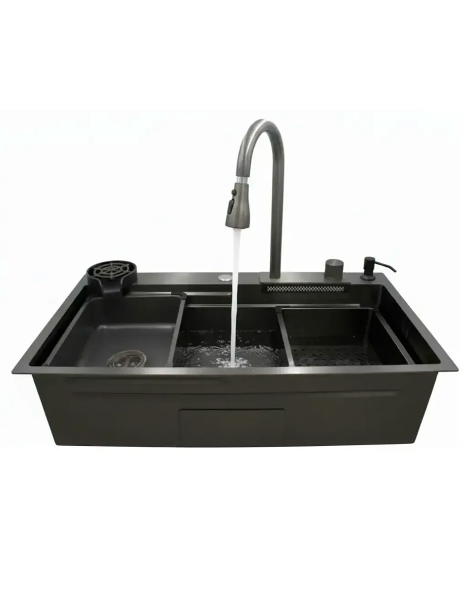 Set de accesorios para tarja de acero inoxidable Rubinett con escurridor si incluye XTA-80-46N